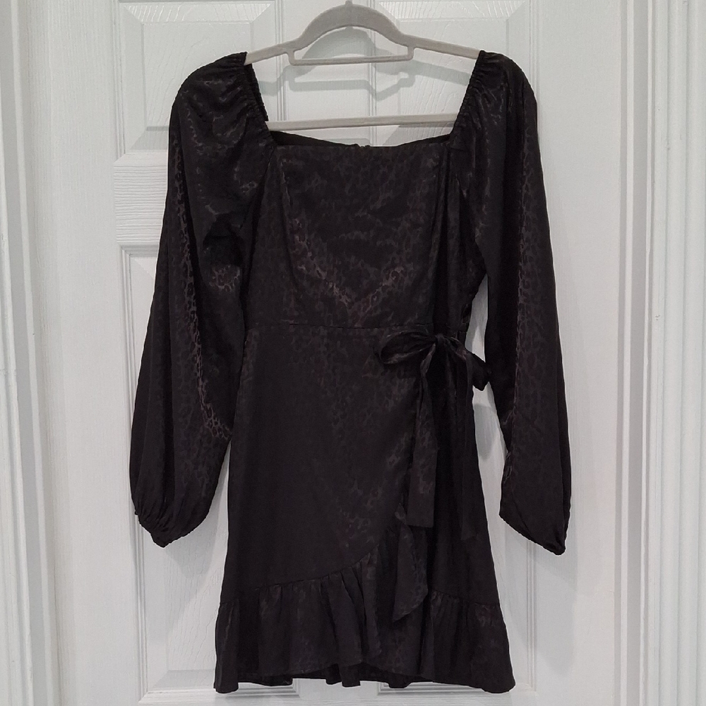 Black Cheetah Pattern Dress